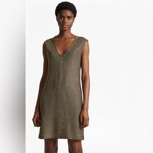 FRENCH CONNECTION Tunic Gold Metal Dress.